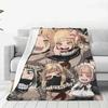 Himiko Toga Tribute Pattern Blankets Fleece Boku No Hero Academia Super Warm Throw Blanket for Home Couch Bed Rug  Throw Blanket