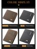 Men's Horizontal PU Leather Wallet - Korean Style Card Holder In-Stock