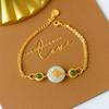 New  Inlaid Natural Hetian Chalcedony Gourd Adjustable Bracelet Chinese Style Ancient Gold Craft Charm Female Jewelry