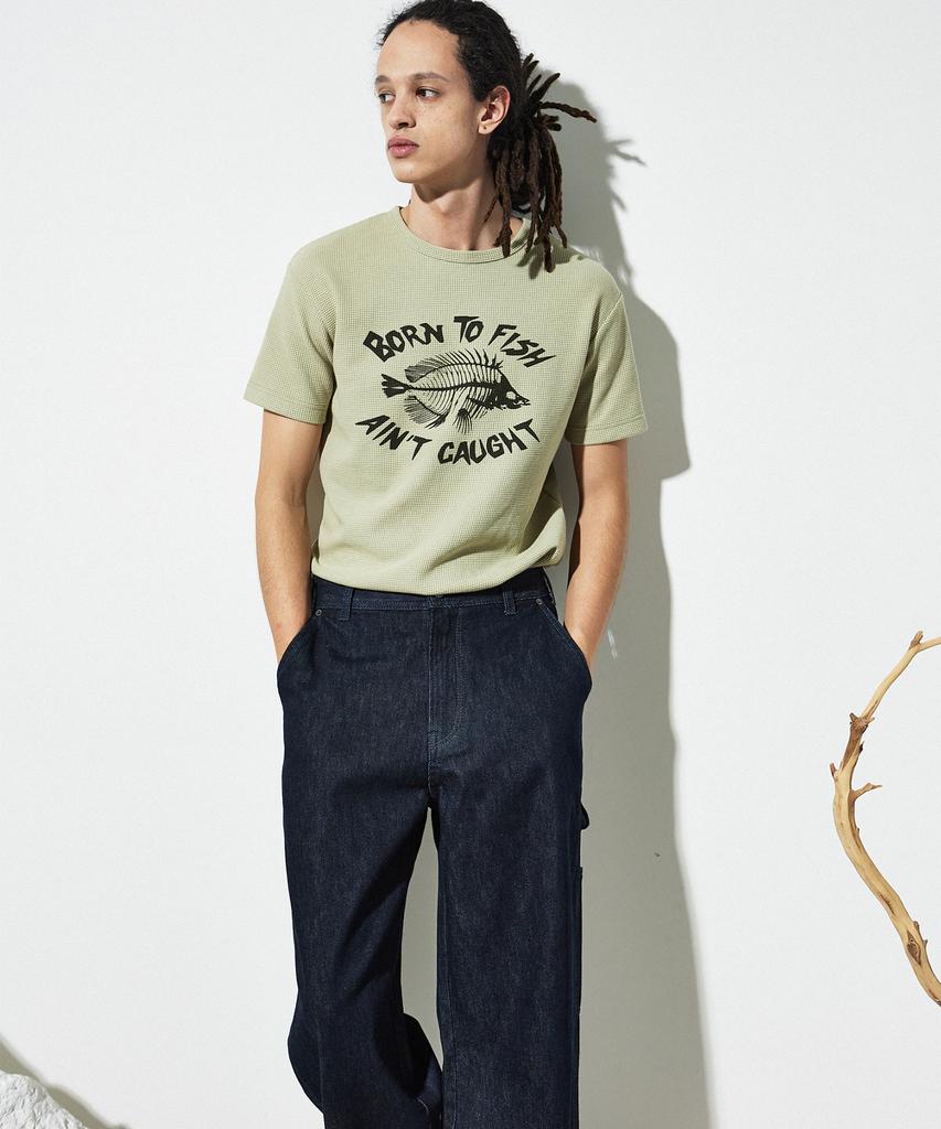 MAGOODGAN Stance 3571 Waffle Standard Fit Olive Khaki Short Sleeve Tee