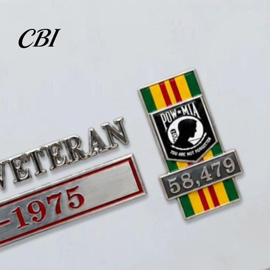 Metal Car Emblem for Veterans Veteran Emblem, Gulf War Service Badge Truck SUV, Military Rustproof Auto Decal Bumper Tailgate, 1990-1991 Heavy