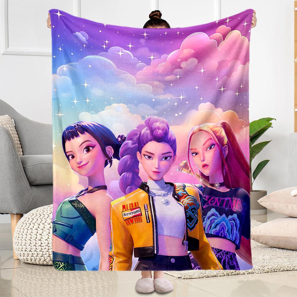 Fantasy Warrior Trio Blanket Comfortable Suitable for Bedding Bed Chair Four Seasons Universal Stylish Decor