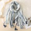90*180CM New Fashion Printed Soft Linen Cotton Scarf Shawls Abstract Floral Tassel Viscose Scarves Lady High Quality Long Hijab