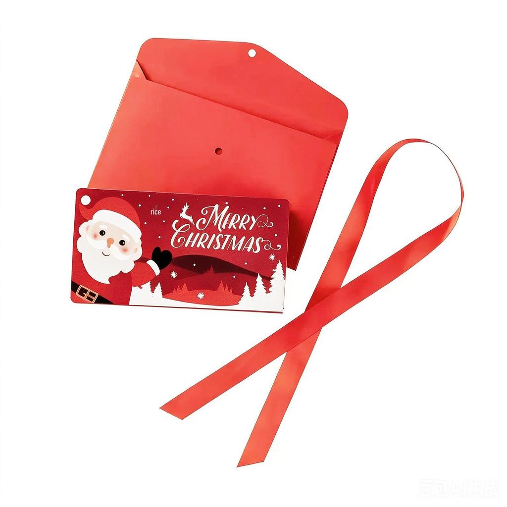 2026 Santa Claus Christmas Money Box with 10 Card Slots - US Dollar Red Envelope Surprise Party Gift