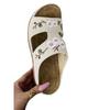 Summer New Embroidered Slippers Women Wish Hollow Flowers Embroidered Open-toed Sewn Wedge Slippers
