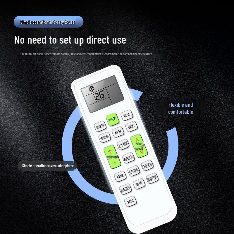Risen KKCQ Universal Remote Control for Changhong Air Conditioners (Cabinet, Wall-Mounted, Central)