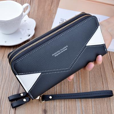 Double Zipper Handbags Women Fashion Clutch Bags Artificial Leather Phone Bags Purse Gifts for Ladies GZW