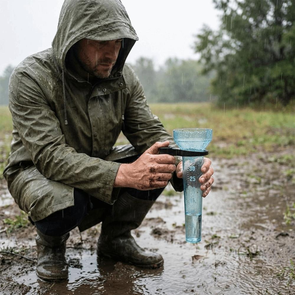 Transparent Rain Gauge Cup Plastic Lawn Rainfall Gauge Rain Measurement Tool  Collect Rainwater
