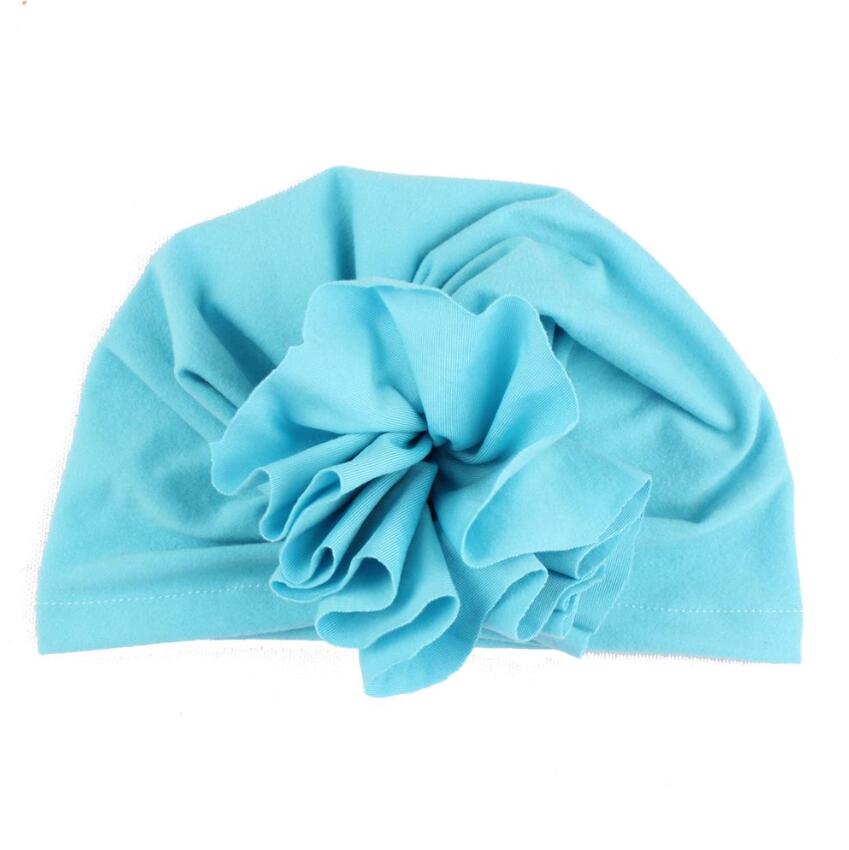 Newborn Baby Toddler Cotton Hat Baby Girl Knotted Hat Cute Donut Soft Turban Flower Head Cap