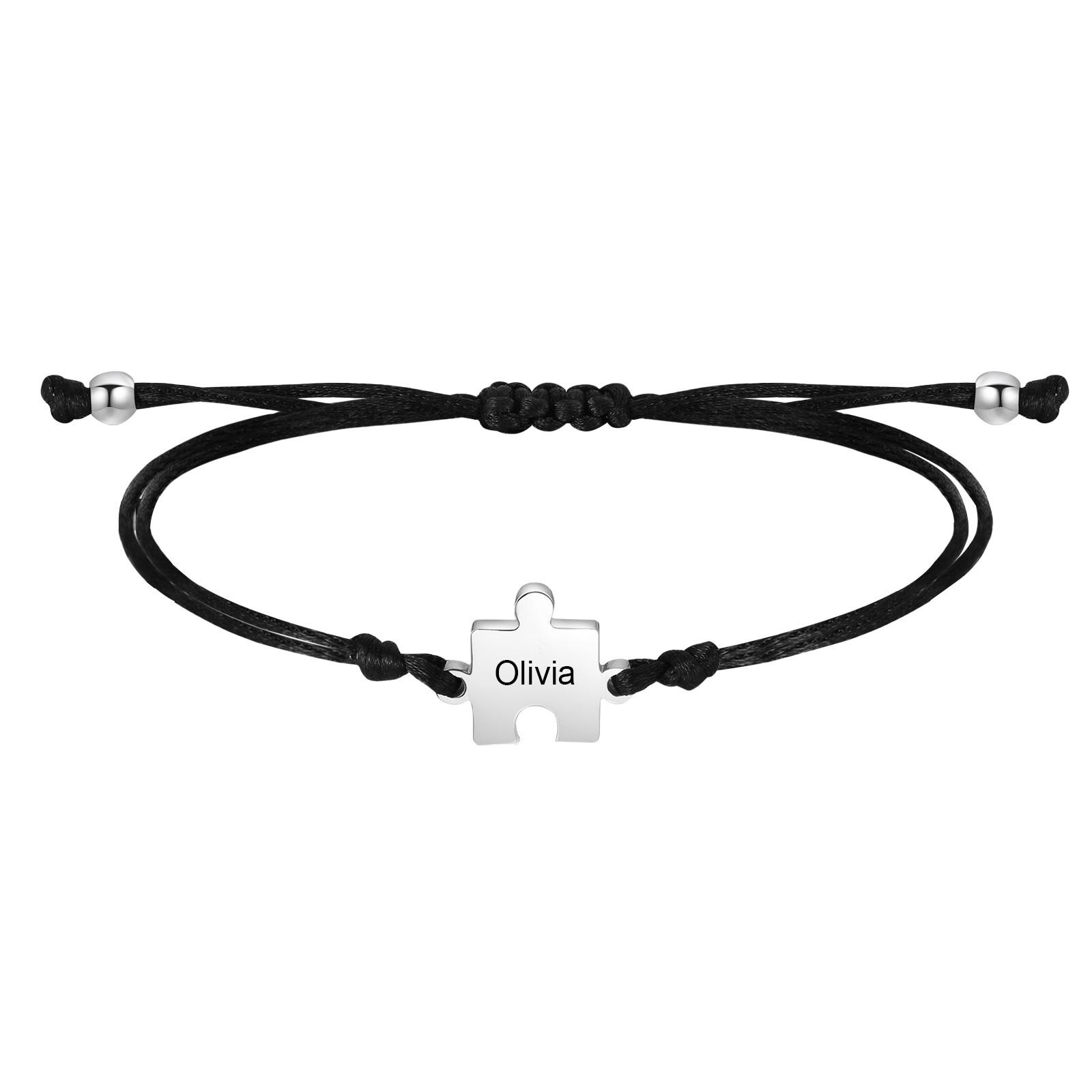 

Vnox Delicate Polishing Stainless Steel Free Custom Bracelet Adjustable Rope Chain Fashion Jewelry Graduate Gift To Friend1-5pcs