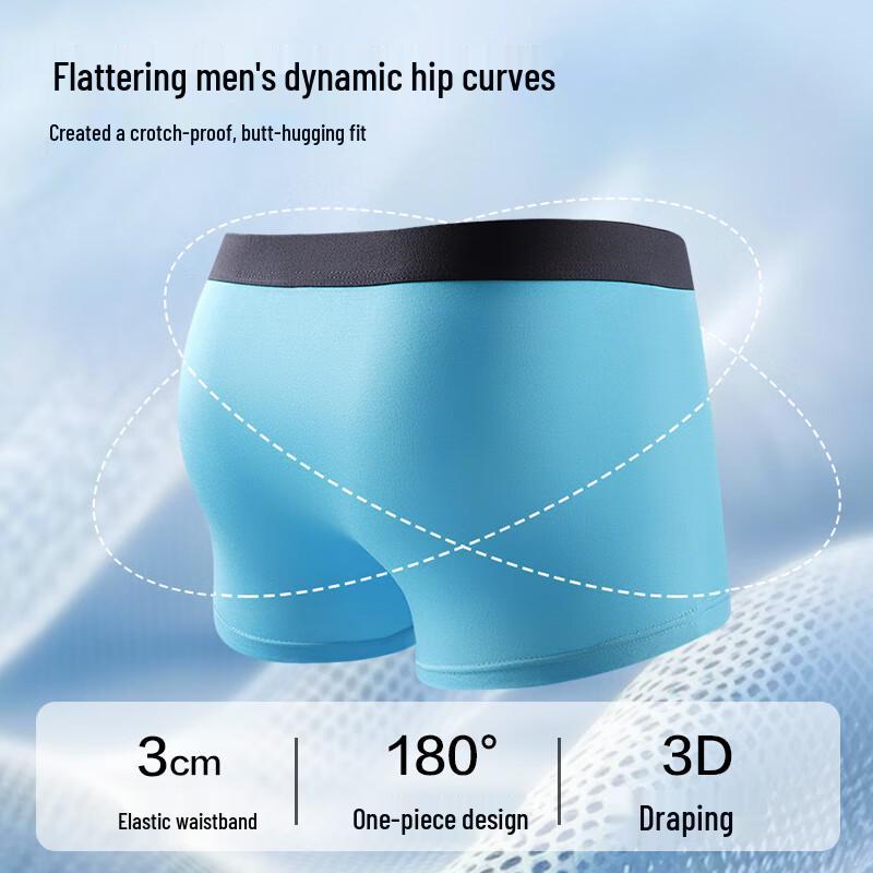 Men's Antibacterial Cotton Boxer Briefs 3-Pack