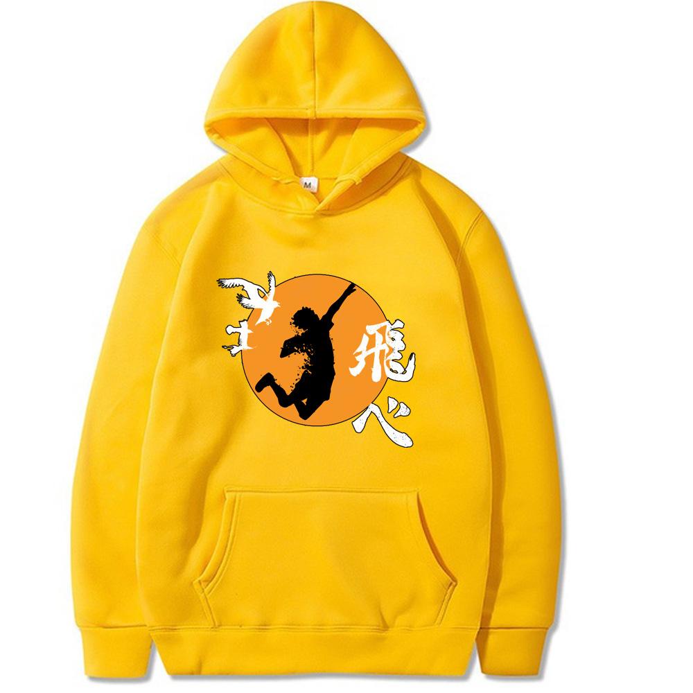 Haikyuu Anime Graphic Harajuku Hoodie Men's and Women's Harajuku Pullover Street Wear Unisex Autumn Winter Plushed