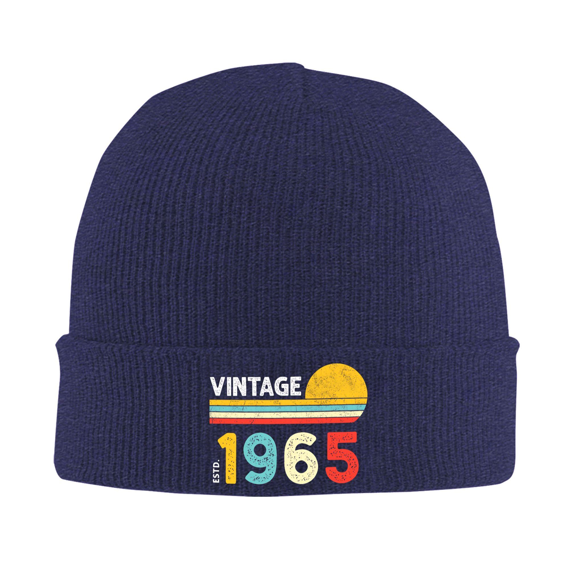 

EST 1965 Limited Edition Beanie Hats Knitting Hat Men Women Unisex Street Thermal Elastic Caps Autumn Gym Custom Bonnet Hats One Size