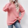 2024 Autumn/Winter Women's Solid Color Round Neck Long Sleeve Casual Loose Hoodie