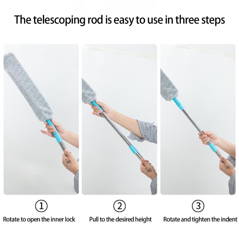 Flexible Cleaning Tool Long Handle MultiSurfaces Dusting Brush Home Use Furniture Floor Car Interior Duster