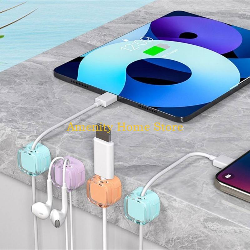F26C Colorful Cable Practical Cable Management Holder Convenient Cable Organization Clip