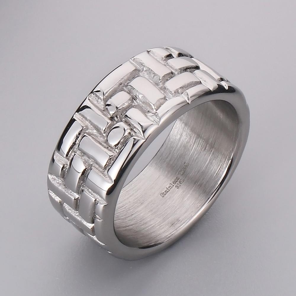 

Водонепроницаемые роскошные кольца из нержавеющей стали золотого цвета для мужчин Мужские кольца Крутые аксессуары для украшений на день рождения Подарки для него Размеры 9--13 13 серебряный