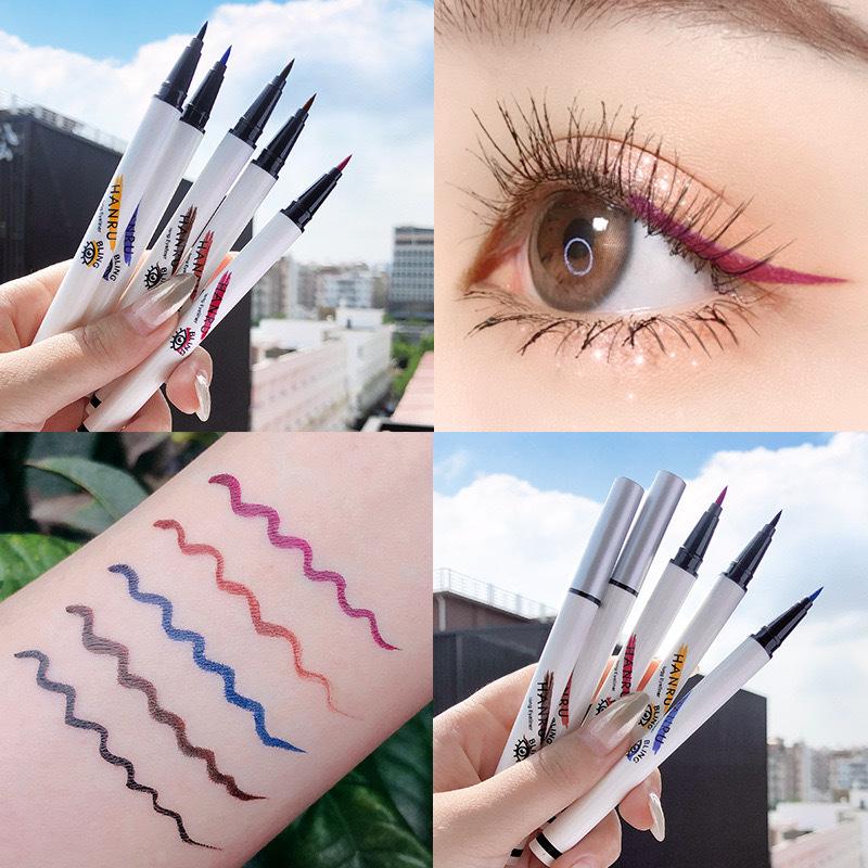 Influencer White Waterproof Ultra-Fine Eyeliner Pen - Long-lasting, Smudge-proof for Beginners and Women’s Color Makeup