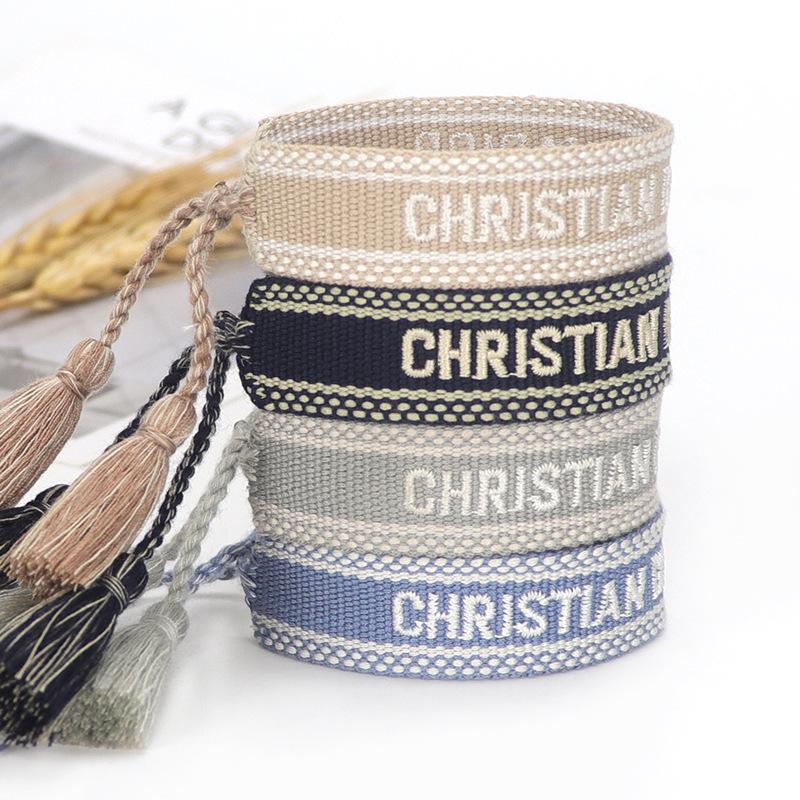 Handmade Embroidered Friendship Bracelet with Tassels for Women