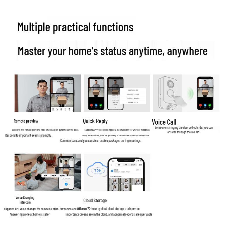 TP-LINK Smart Video Doorbell with 7-inch Touch Screen and Dual Cameras (CN version)
