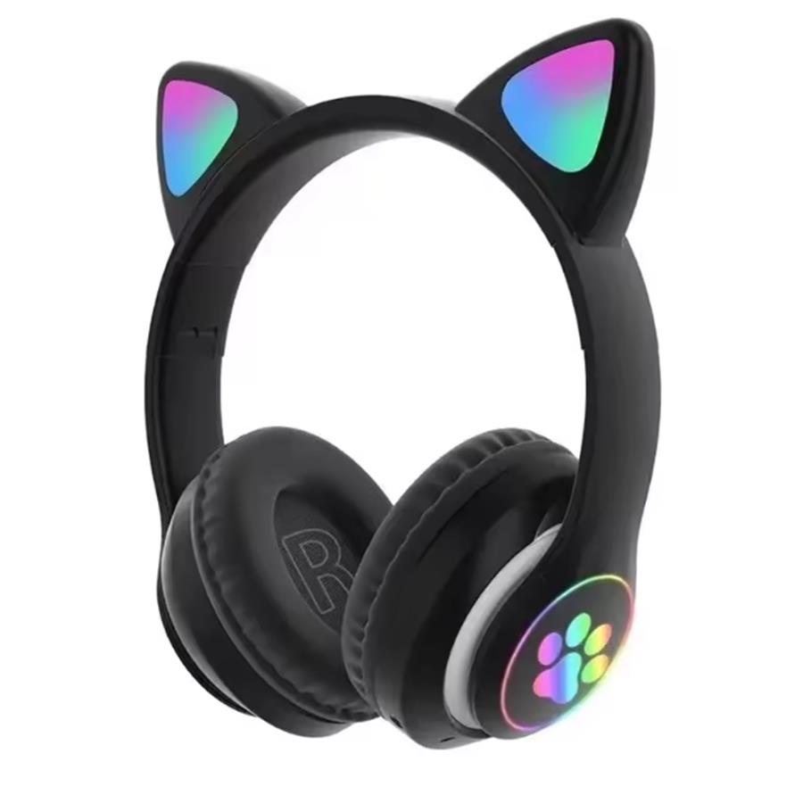 Süße Katze Kabellose Kopfhörer RGB Süße Katzenohren Headset Mit Mikrofon Geräuschunterdrückung Kinder Stereo Musik Kindergeschenke