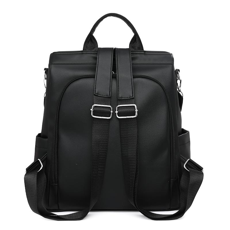 Women's Commuter Soft Leather Backpack Printed Backpack