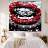 Lips Wall Decor Tapestry Art For Pet Memorial Birthdaywedding Party Backdrop Family Gift