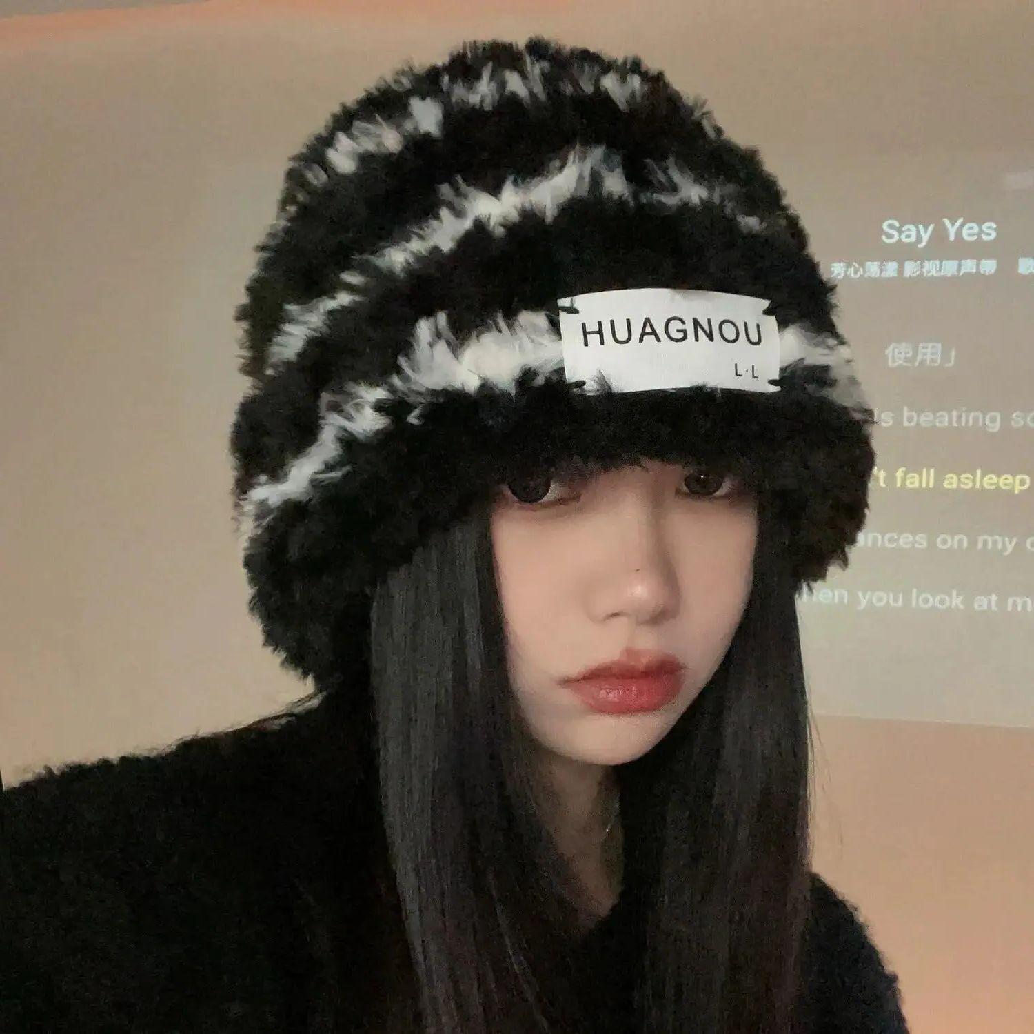 Winter Knitted Slouchy Beanie Hat Thick Thermal Windproof Ear Protection Baggy Cap for Hiking Ski Outdoor чёрный
