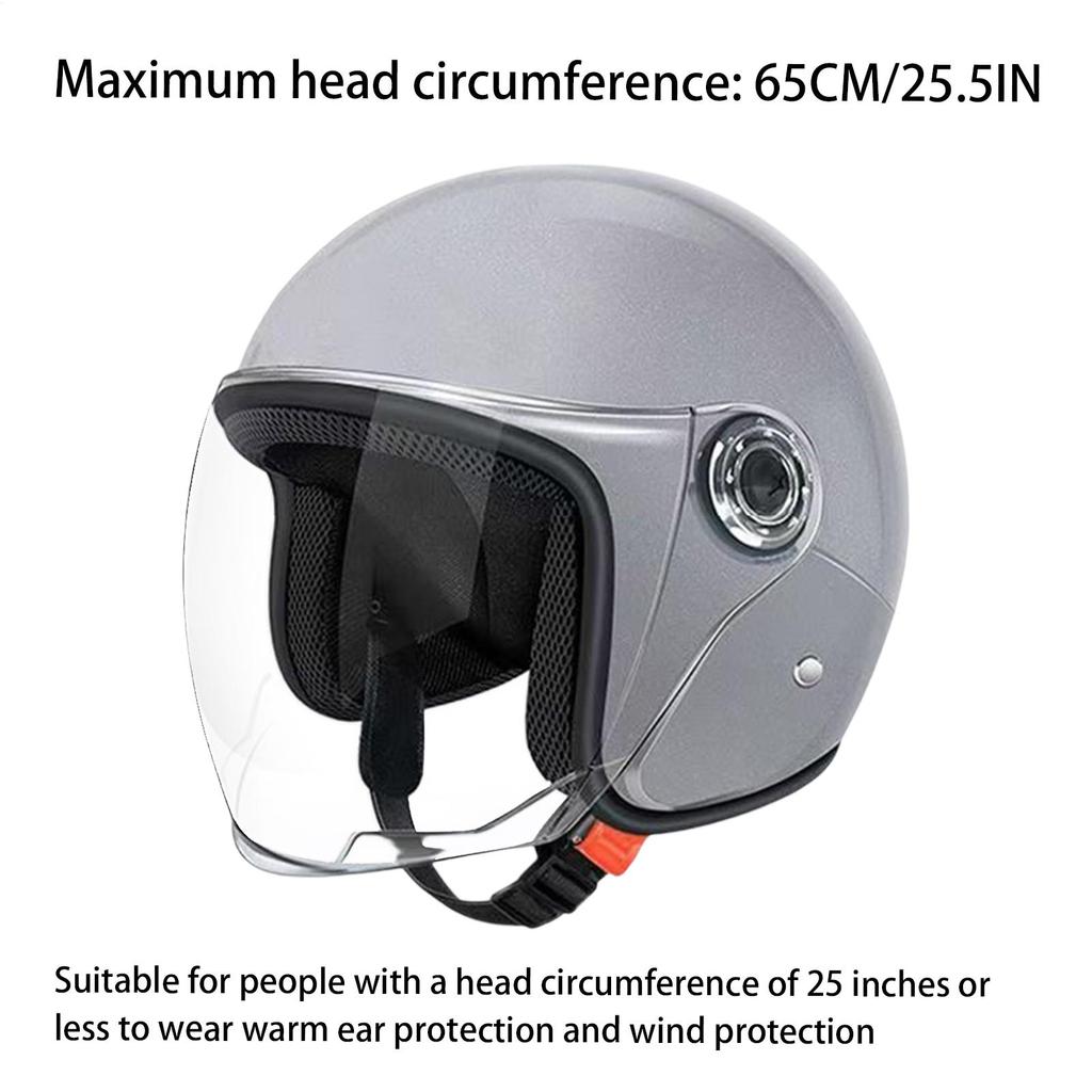Motorcycle Helmets Half Face Moped Helmet Breathable Protective Gear With Visor For Scooter Riding Sportbike Commuting Outdoor
