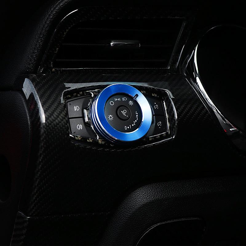Buton de reglare a farurilor de mașină pentru cadru de decorare pentru Ford Mustang 2015 2016 2017 2018 2019 2020 Accesorii de stil auto