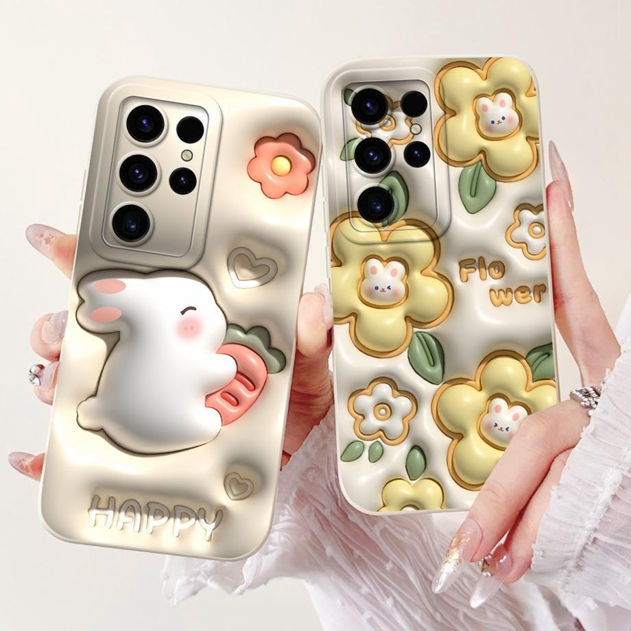Cool Soft Silicone Case For Samsung Galaxy S24 / S24Plus / S24Ultra / S24 FE Phone Case Shockproof Matte Back Cover S24+ Funda