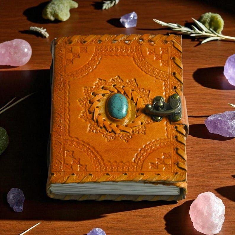 Book of Shadows, Vintage Leather Journal, Grimoire Journal, Witch Spell Book Witchcraft Supplies, Wiccan Decor Leather Book Travel Notebook