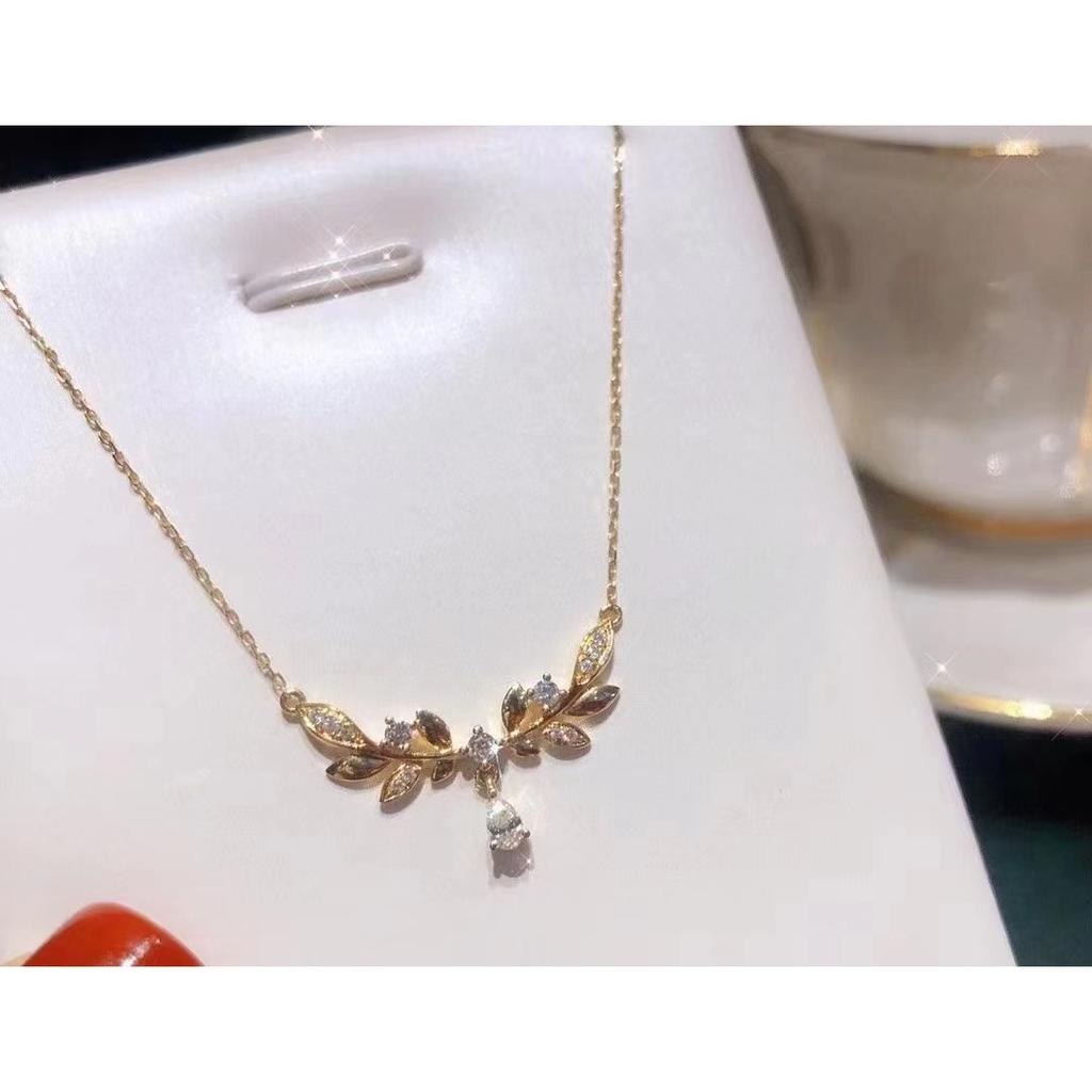 Creative Simple Jewelry Aurora Water Drop Planet Necklace Women's Korean Style Clavicle Chain Versatile Temperament Gift
