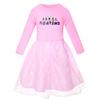Kinder Mädchen Anime Cartoon POP Sängerin Super Star Rumi Zoey Mira Print Mesh Regenbogen Rundhals Lässiges Baumwollkleid