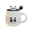 3D Panda Mug Cup for Tea Cups of Coffee Original Breakfast Cups Beer Mugs Personalized Gift Drinkware Christmas Ceramic Funny