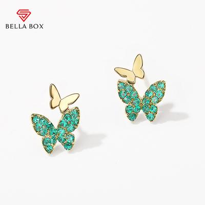 Kleine frische Schmetterlingsohrringe für Mädchen, Ohrlochstechen, vergoldet, modisch, vielseitige Ohrringe für Damen, Alltagskleidung, moderner Schmuck