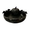Candy Storage Dish Halloween Pumpkin Tray, Bat Relief Holder, 3D Printed Retro Face Bowl Desktop Bowl, Spooky Tabletop Ornament for Party Decor Window
