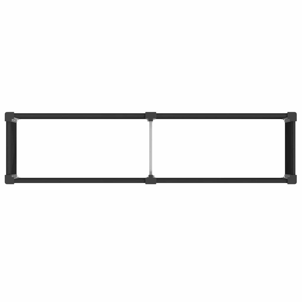 Raised Garden Bed Black 200 X 50 X 91 Cm