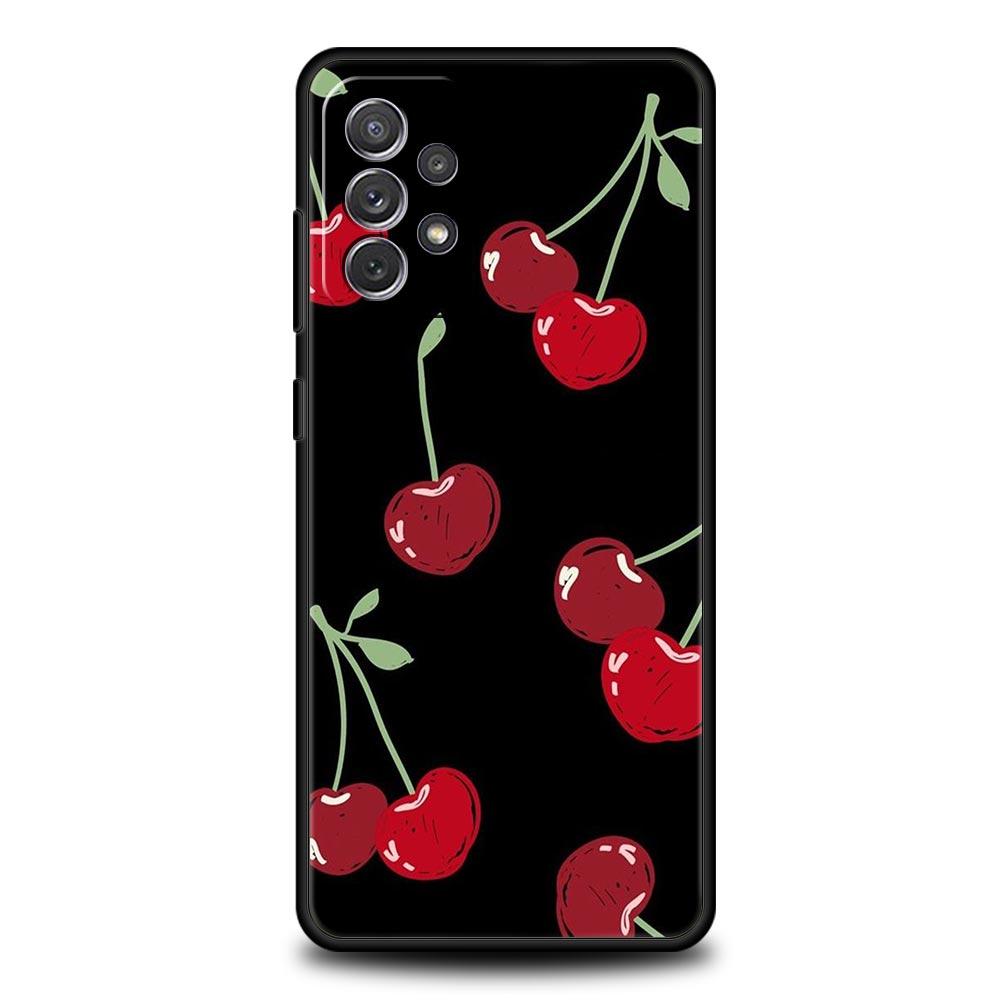 Kirschen Kirschfrucht Handyhülle Für Samsung Galaxy A17 A07 A55 A35 A25 A15 A05 A33 5G A31 A23 A21s A13 A41 A73 A53 A51 A71Abdeckung