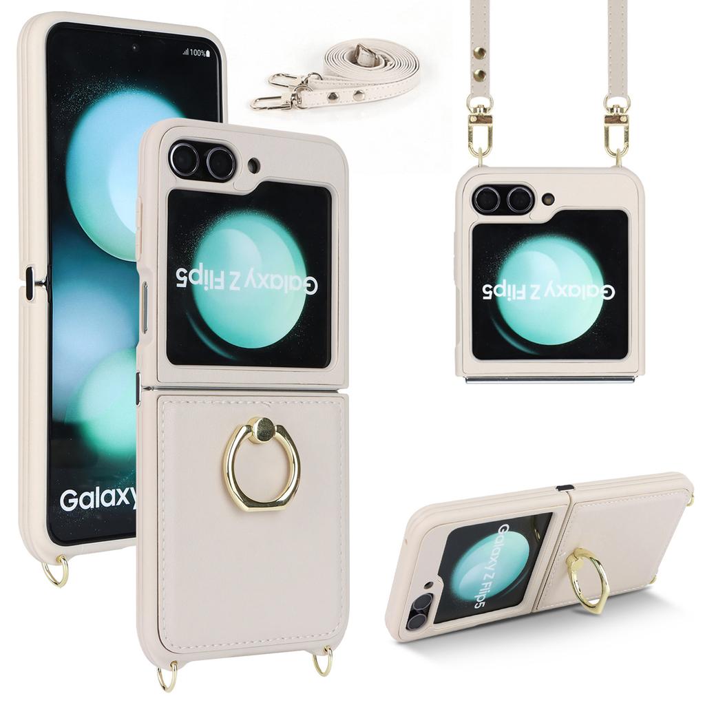 Samsung Galaxy Z Flip1 Skin Phone Case ZFlip1 Ring Holder Protective Case High-end