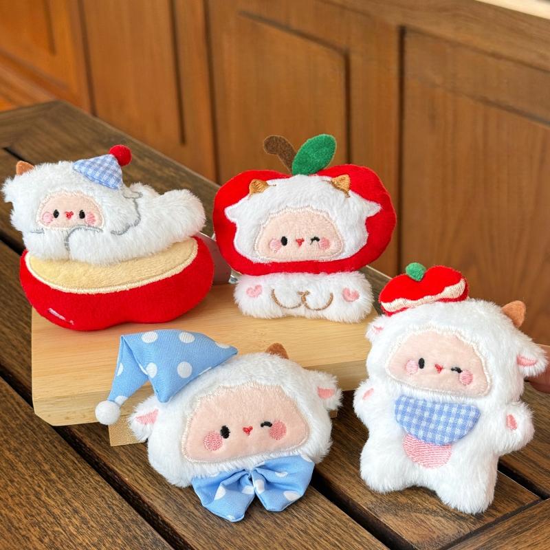Cute Soft Cute Lamb Pendant Cute Bag Pendant Charms Car Keyring Accessories For Girl Kawaii Gift