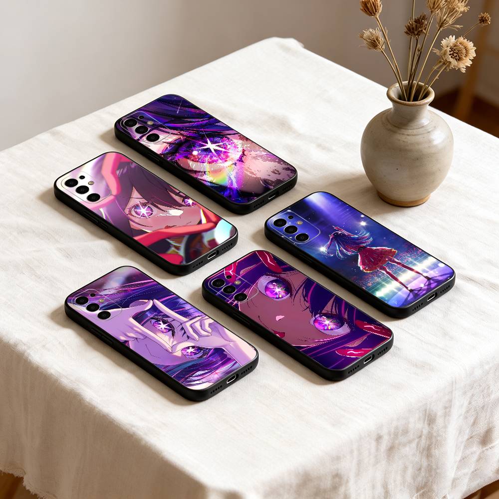 Oshi No Ko AI-Anime C-Cute Phone Case For Samsung S25,S24,S21,S22,S23,S30,Ultra,S20,Plus,Fe,Soft Silicone Black Cover