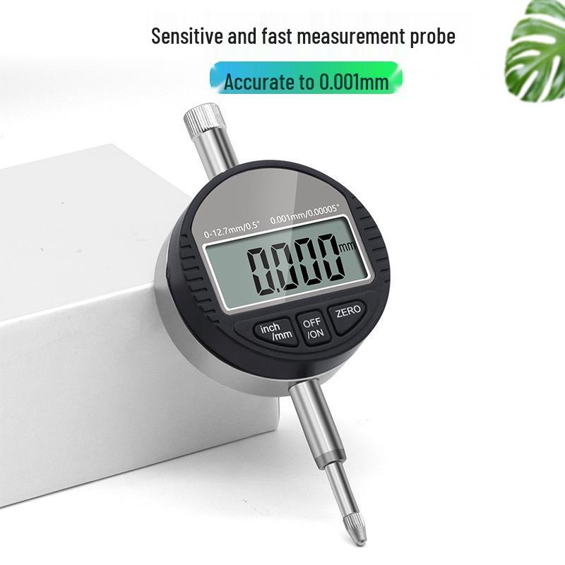 12.7mm Digital Display Dial Indicator - 0.01mm Micrometer Depth Gauge Accurate to 0.001mm