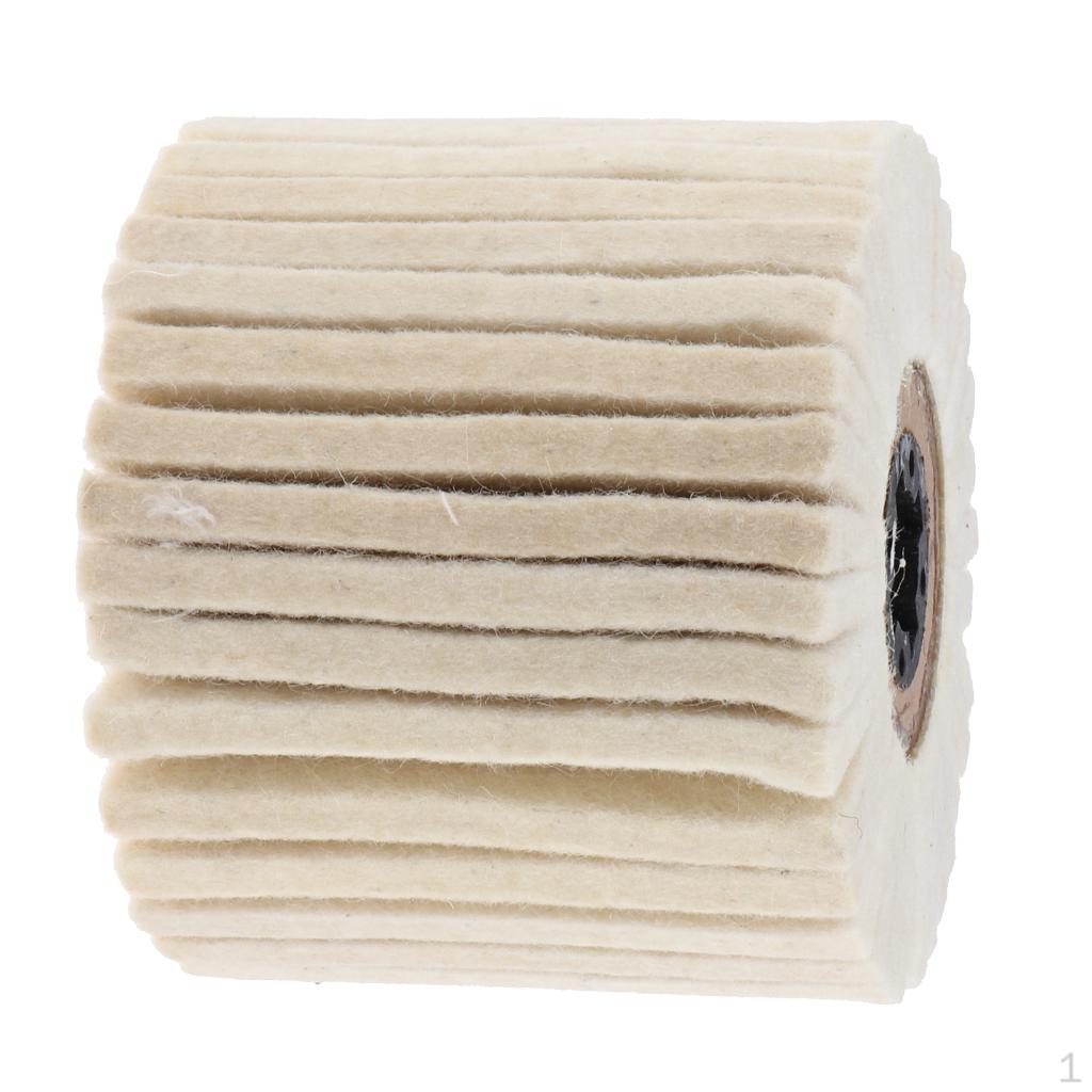 

Durable Wool Felt Mirror Polishing Wheel Burnishing Drum For Metal,Glass,Plastic 120 x 100mm