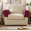 A84E-2PCS Soft Stretch Plush Armrest Covers, Stretch Armrest Covers For Chairs/Sofas, Couch Covers