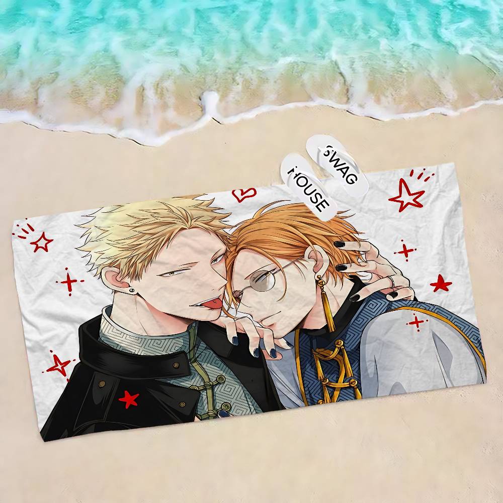 Japanses Cartoon Given Anime Beach Swimming Towel Soft Absorbent Washcloth Children's Gifts for Kids Travel Camping Gym