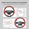 Suitable for Hyundai Perforated Leather Steering Wheel Cover, Non-Slip, Sweat-Absorbent, Breathable, Integrated Protective Case Elantra N Sonata Ioniq