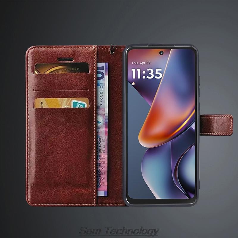 Card Holder Cover Case for Moto G 2025 / G 5G 2025 Pu Leather Flip Cover Retro Wallet Phone Case Business Capa Fundas Coque