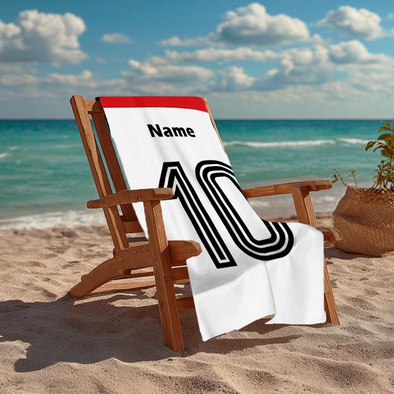 Custom Name Ultra-Soft Beach Towel with 10 Theme,Ideal for Pool - Camping, Diving - Perfect Travel Essential, Vibrant Beach Towel.