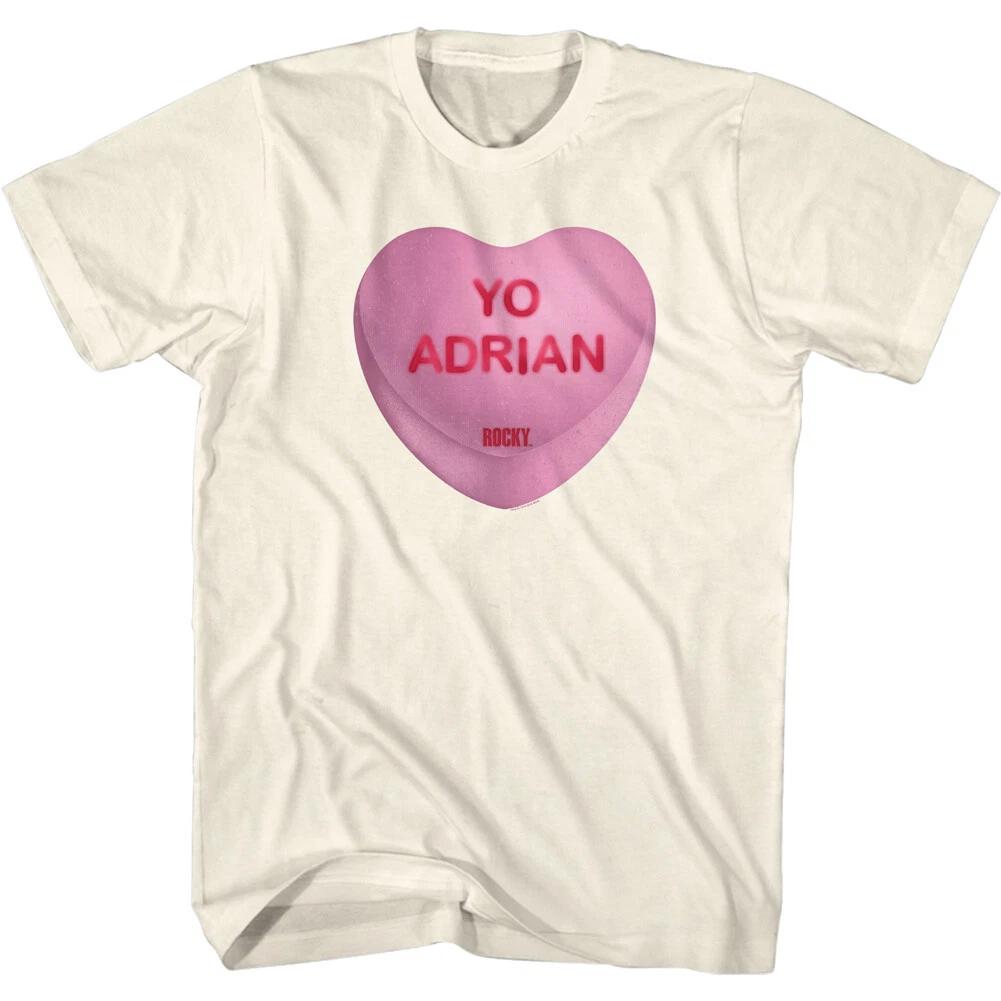 Rocky Movie Yo Adrian Candy Valentine Heart Talia Shire Men s T Shirt L